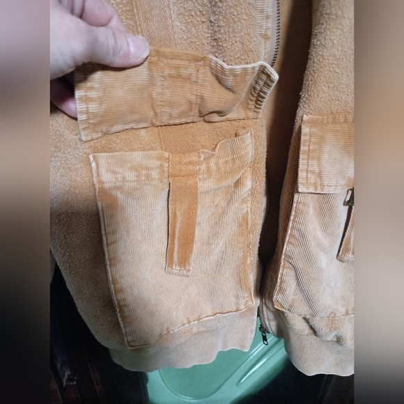 Forever 21 Terry and Distressed Modern Diver Jacket Size Medium - Picture 7 of 7